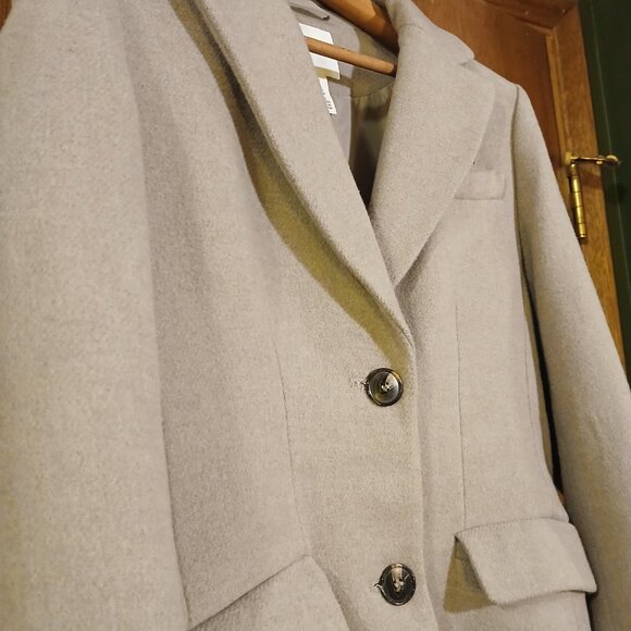H & M Tan Wool Blend Long Overcoat -EU32/US XXS - Picture 12 of 12